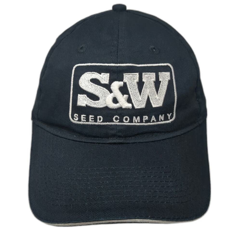 Port & Company Baseball Cap Black One Size S&W Seed Company Strapback Hat